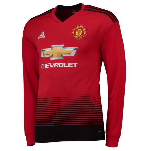 Thailande Maillot Football Manchester United Domicile ML 2018-19 Rouge